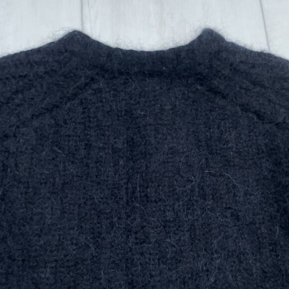 Sezane Women’s Small Cardigan Wool Alpaca Sweater Knit Chic Minimalist Black - Picture 5 of 12